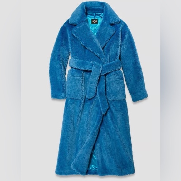 UGG Alesandra Faux Fur Wrap Coat - Picture 2 of 4